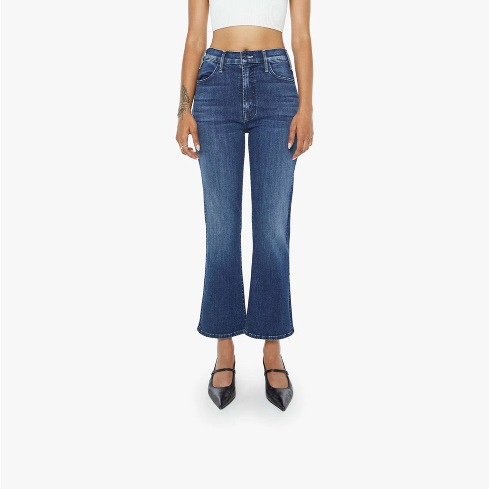 MOTHER Dark Blue Flare Jeans lil Hustler in Heirloom - 24P